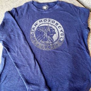 (M) Lucky Brand - Vintage Long Sleeve Indian Motorcycle Shirt